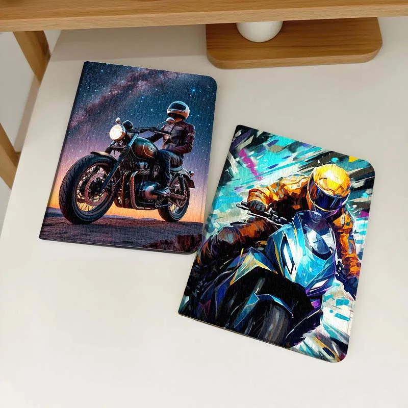 

Starry Night Motorcycle Rider For Samsung Galaxy Tab S6 S8 S9 S10 Lite FE 10.4 11 Inch 2022 2024 Tablet Case