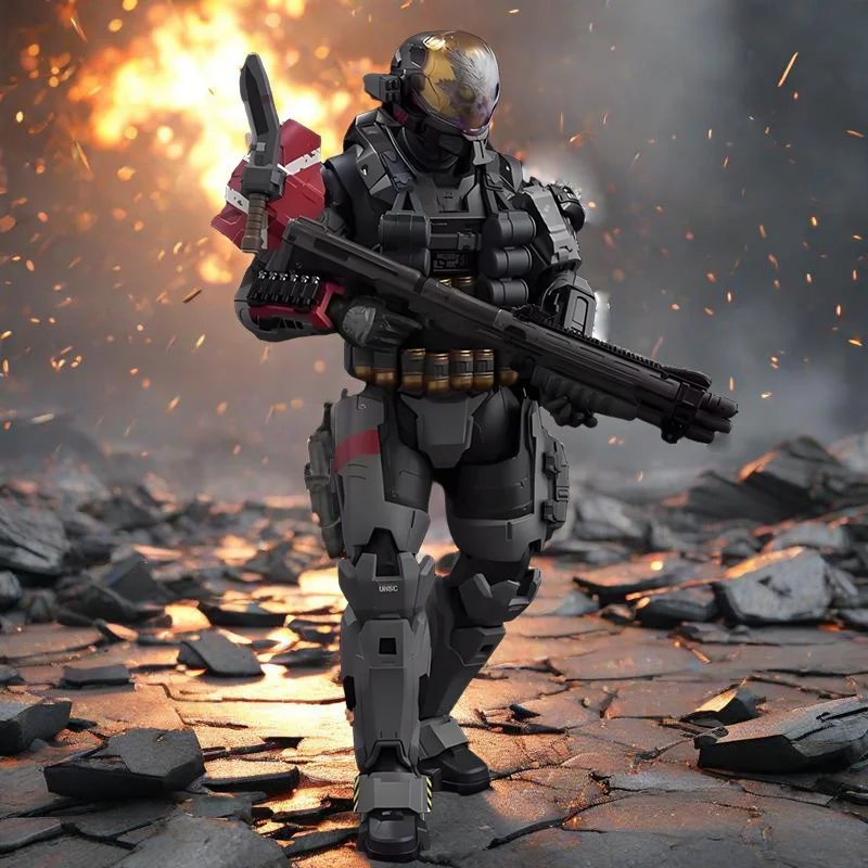 RE:EDIT Halo:Reach Emile-A239 Escala 1/12 Figuras de acción prepintadas KOArticuladas Edición exclusiva Adornos de escritorio Decoración Juguetes