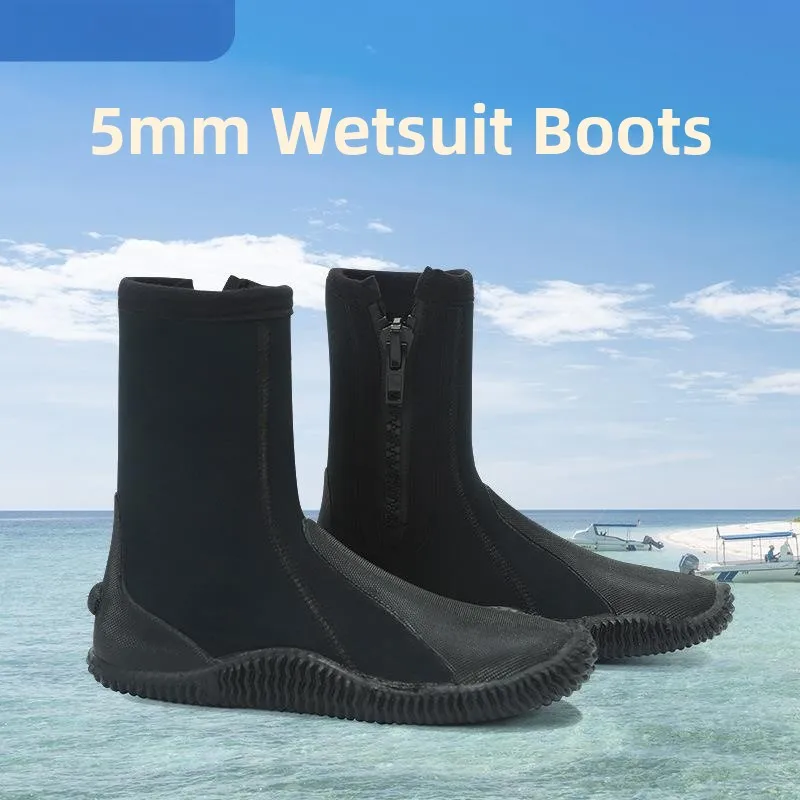 

Non-Slip Diving Shoes 5MM Surfing Stream Trudging Shoes Wear-Resistant Diving Boots Sulfurized Snorkeling Shoes Rescue Flood ...