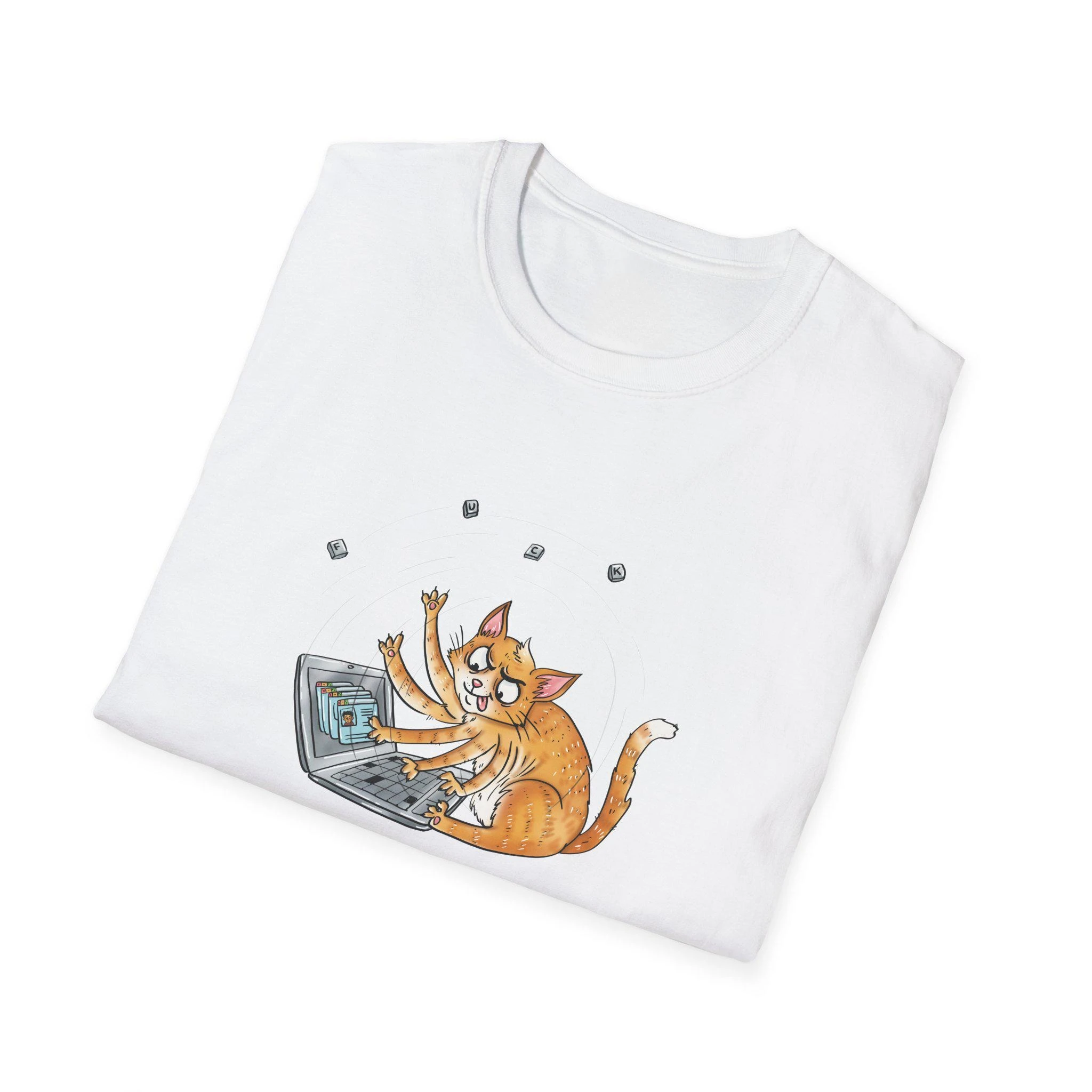 PAWgrammer Cat T-Shirt | Developer Programmer Dev IT Cat Keyboard Chaos, Gift for Coders & Cat Lovers, Animal Tee, Birthday Gift