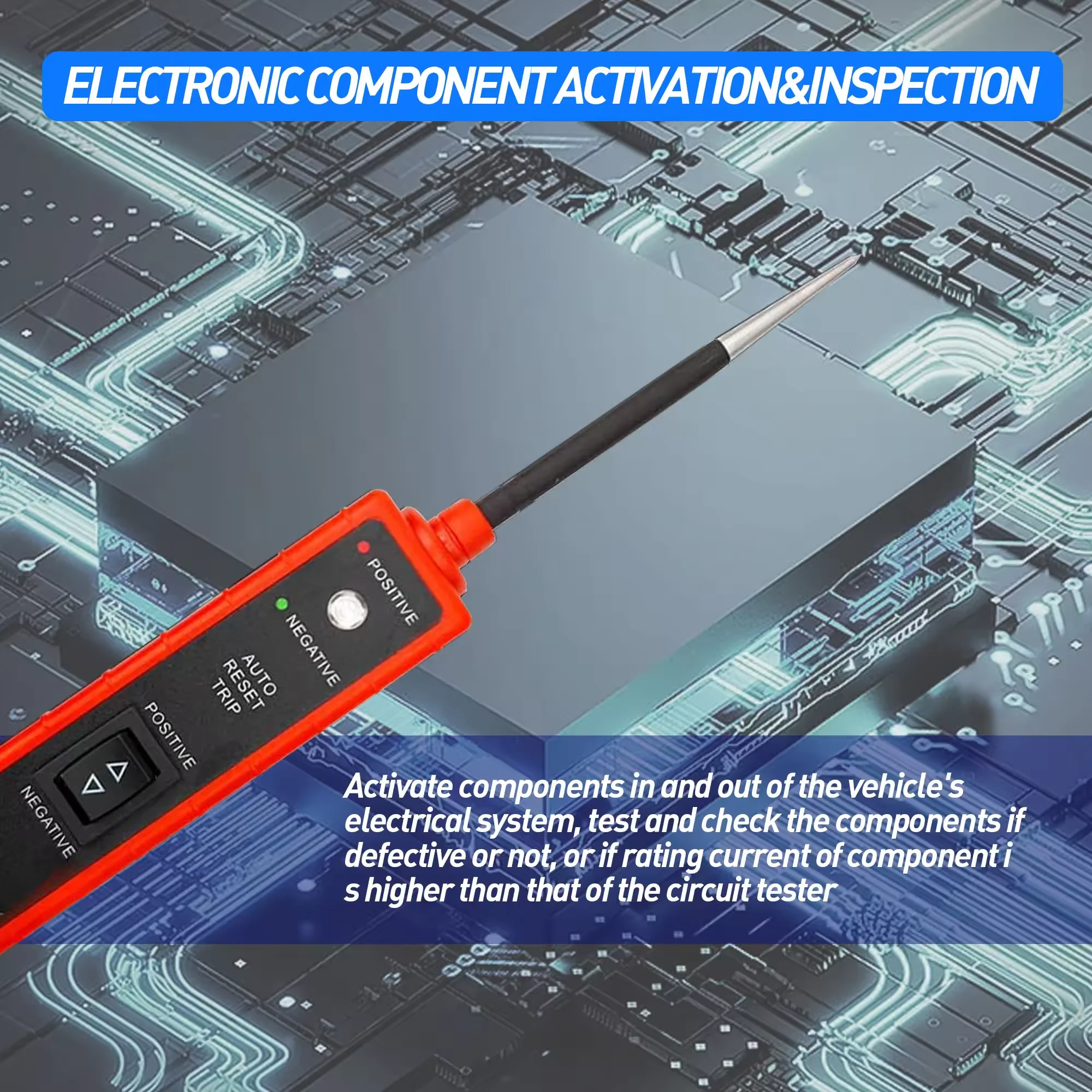 Power Circuit Probe Tester 6-24V DC Test Light Short Circuit Automotive Component Electrical Polarity Identify Continuity Tester image 4