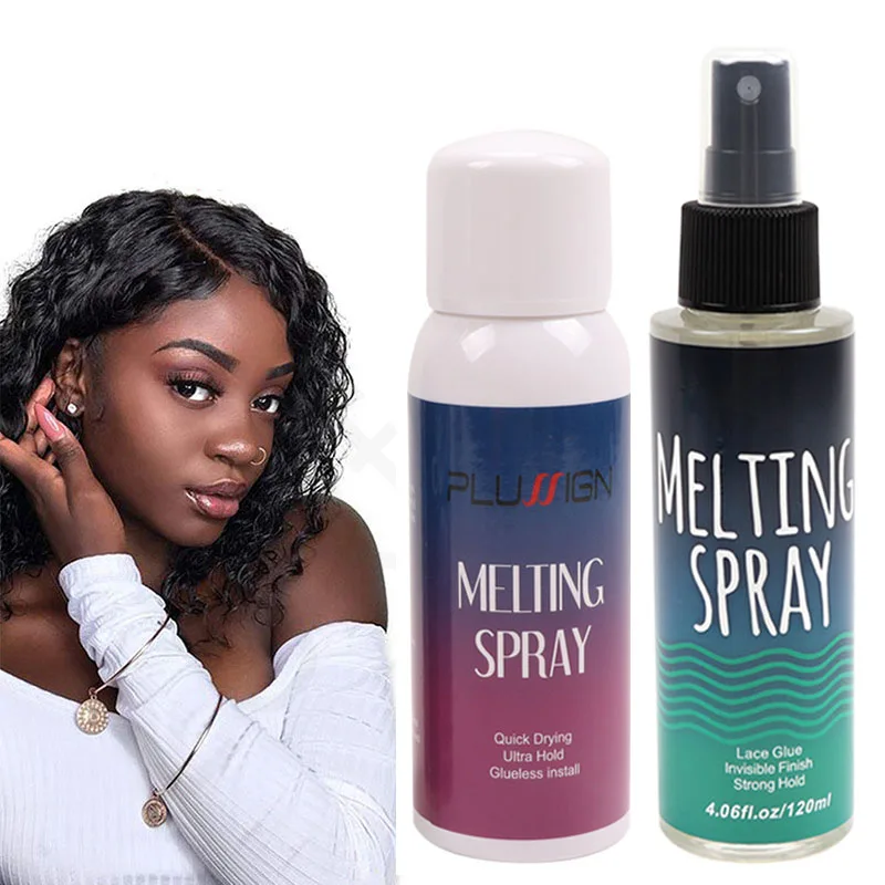 

120ML Lace Melting Spray for Wig Adhesive Seamless Invisible Finish Hair Glue for Lace Wigs Strong Hold Wig Making Supplies