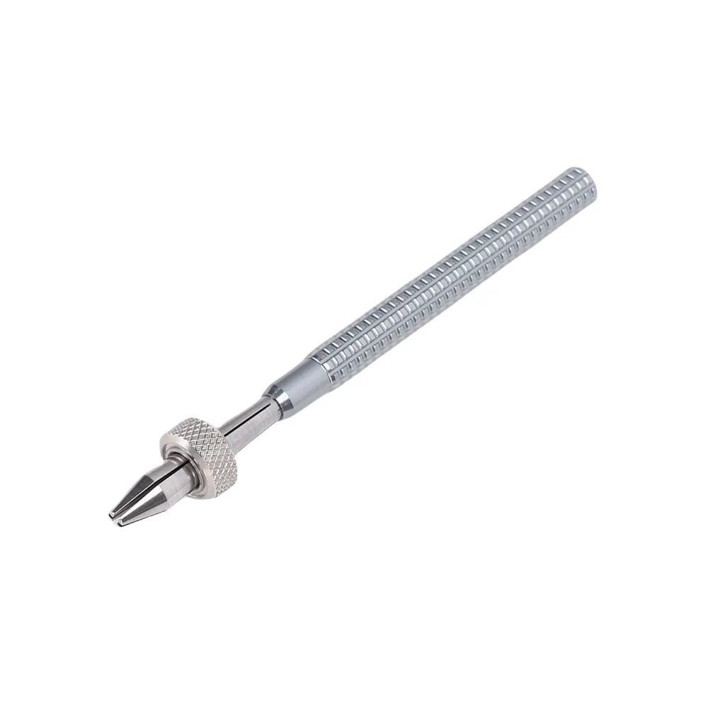 Precision Metal Pin Vise Hand Drill Silver Length 11.3cm Jewelry Punch Tool Craft Drill Tool Watch Adjustment