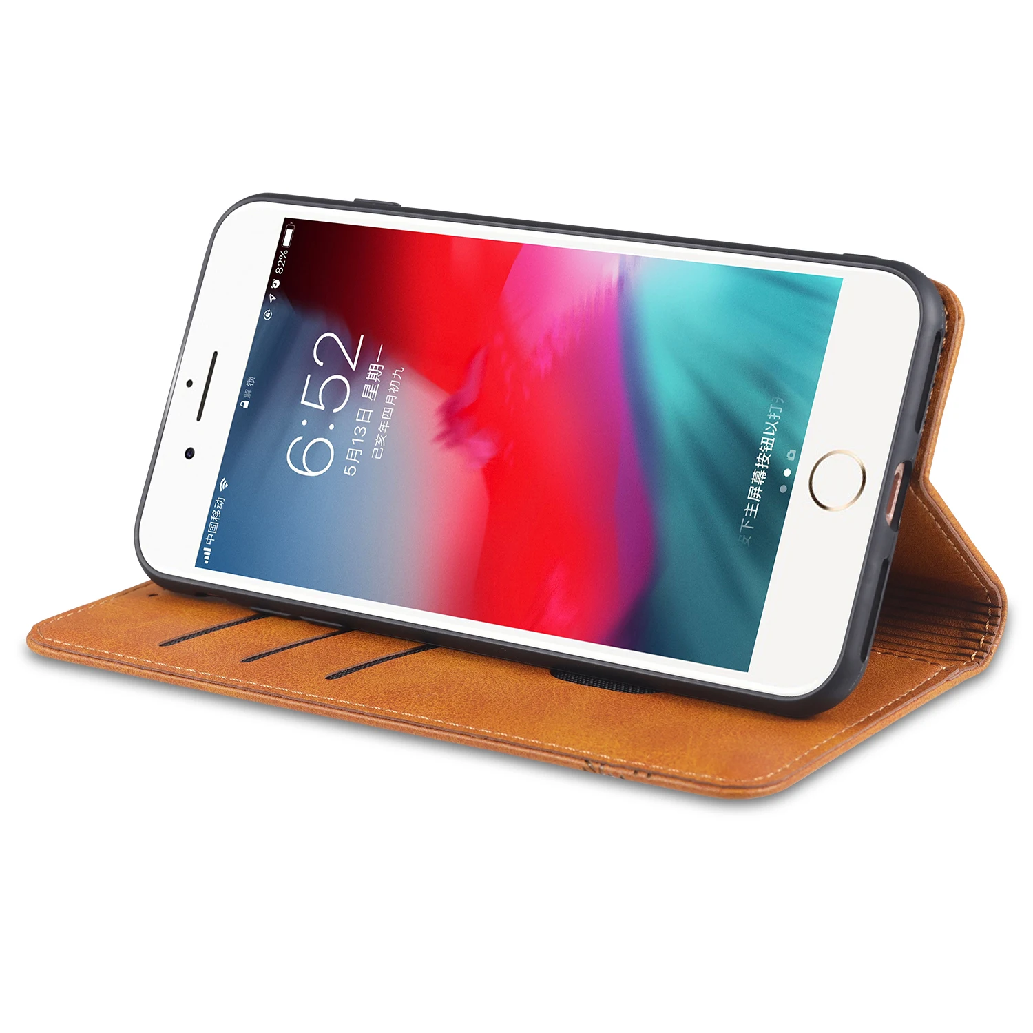 Capa com suporte para cartão para iphone 6 6p 7 7p 8 8p se 2 3 4 couro pu capa carteira retrô capa carteira de negócios fundas coque