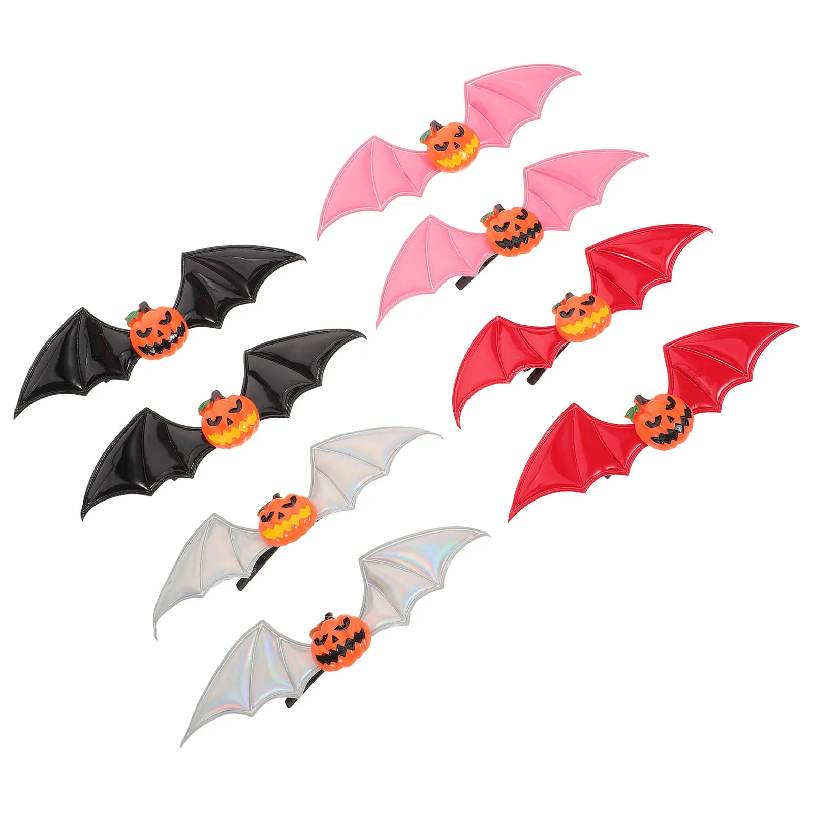 

8Pcs Halloween Hair Clips Pumpkin Bat Wing Hairpins Secure Side Clip Halloween Party Cosplay Costume Bat Pumpkin Hair Clip