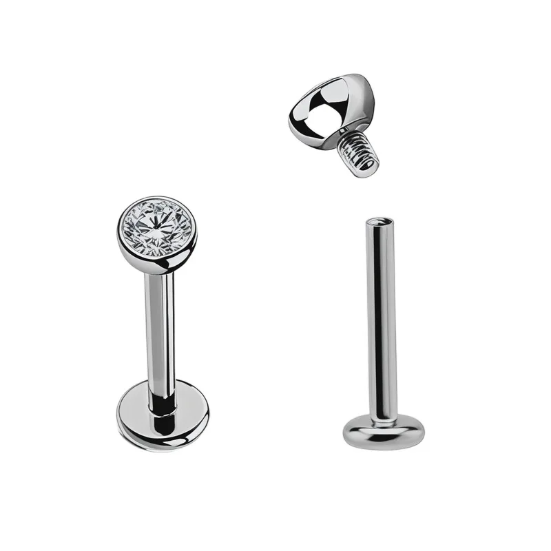 ASTM F136 Titanium Labret  Ear Helix Tragus Cartilage Studs 18G 16G 14G Monroe Lip Piercing Jewelry