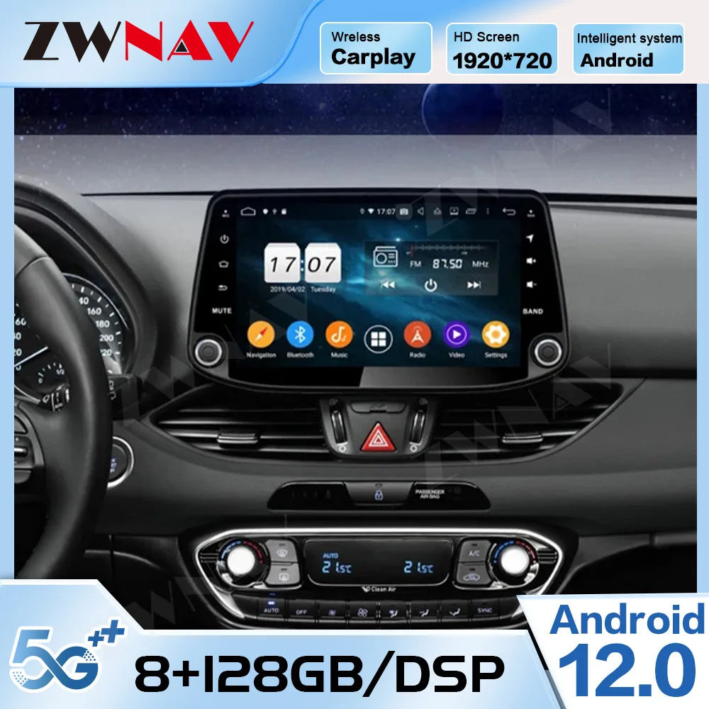 

Carplay радио Bluetooth видео для Hyundai I30 2017 2018 2019 GPS Автомобильный мультимедийный центральный 2 Din Android Авто экран стерео