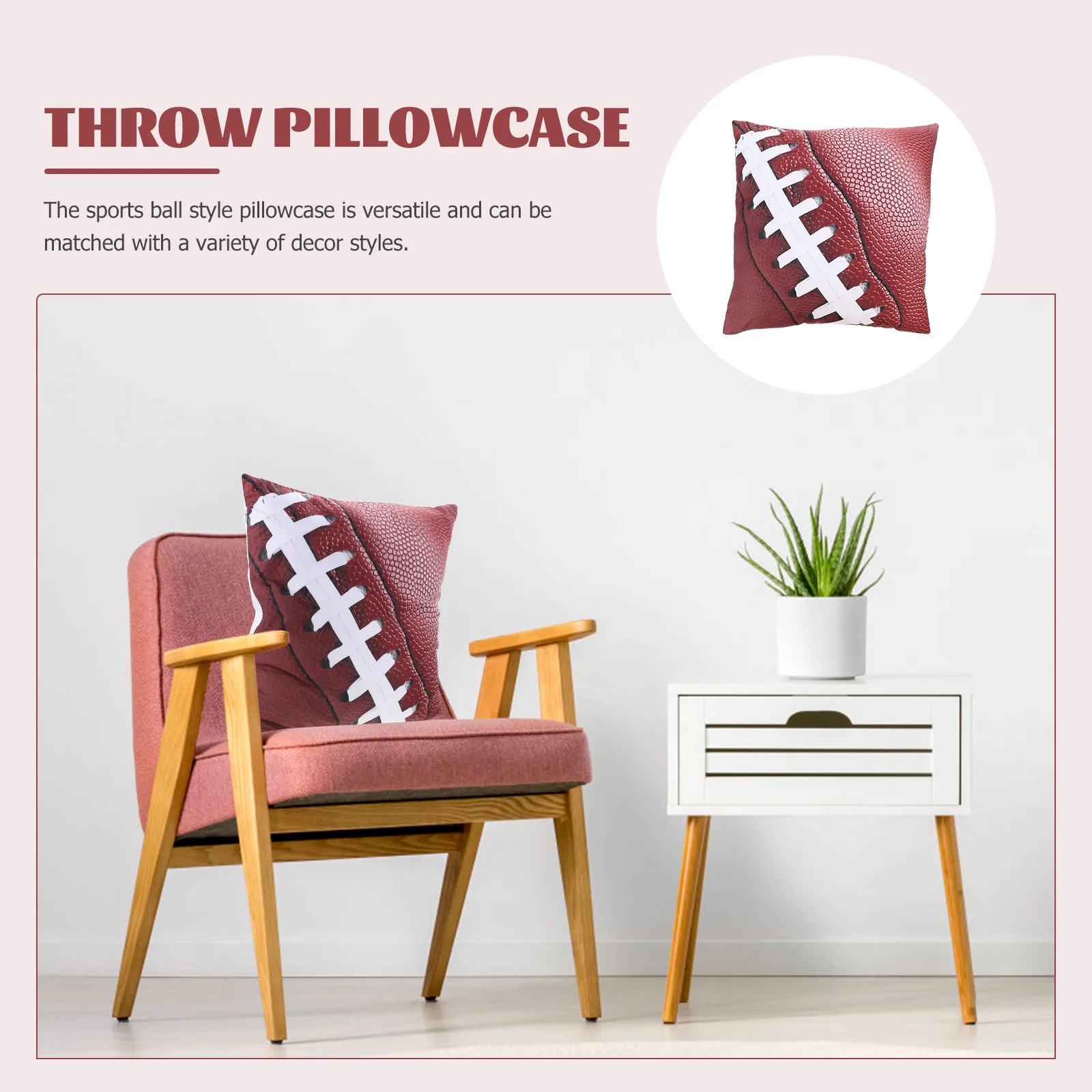 

Basketball Pillow Cover Premium Polyester Sports Ball Design for Home Sofa Office Decor Soft Fade Resistant Throw Pillowcase