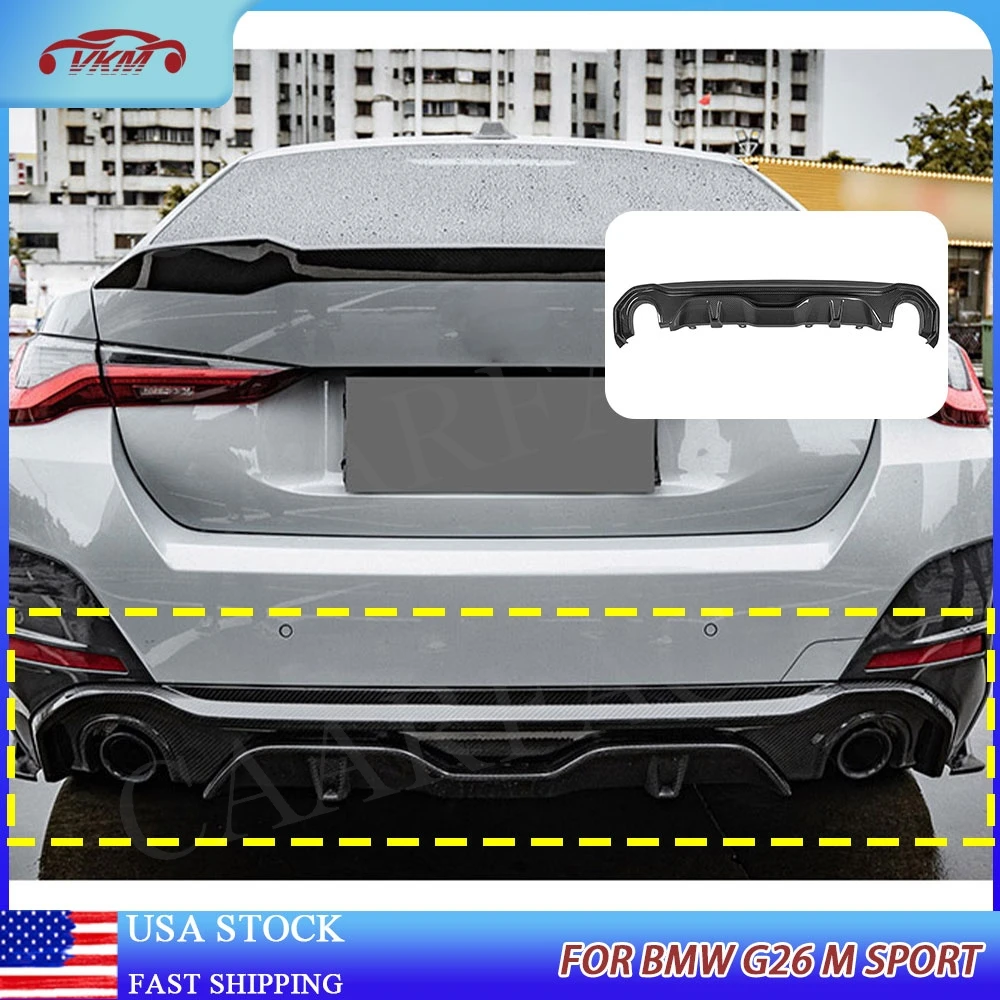 

Dry Carbon Fiber Rear Diffuser Guard for BMW 4 Series G26 M Sport Sedan 2020+ Bumper Lip Diffuser Car Accessories