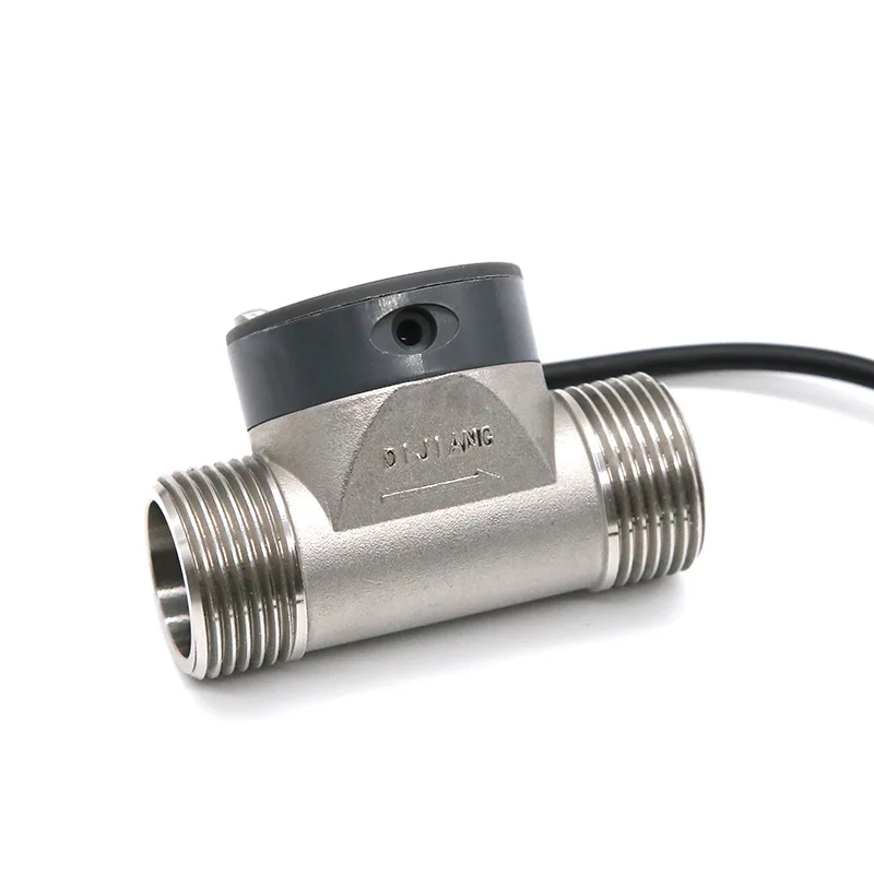 5-24V DJ Serie Water Flow Sensor SUS304 Stainless Steel Body Ceramics Shaft DN15 DN20 25 DN32 DN50