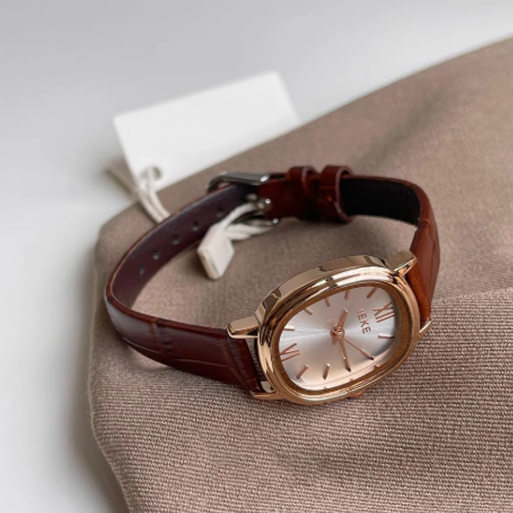 مزاجه الموضة الحد الأدنى الفاخرة الرجعية الاتصال الهاتفي الصغيرة كل حزام مع ساعة الكوارتز النسائية