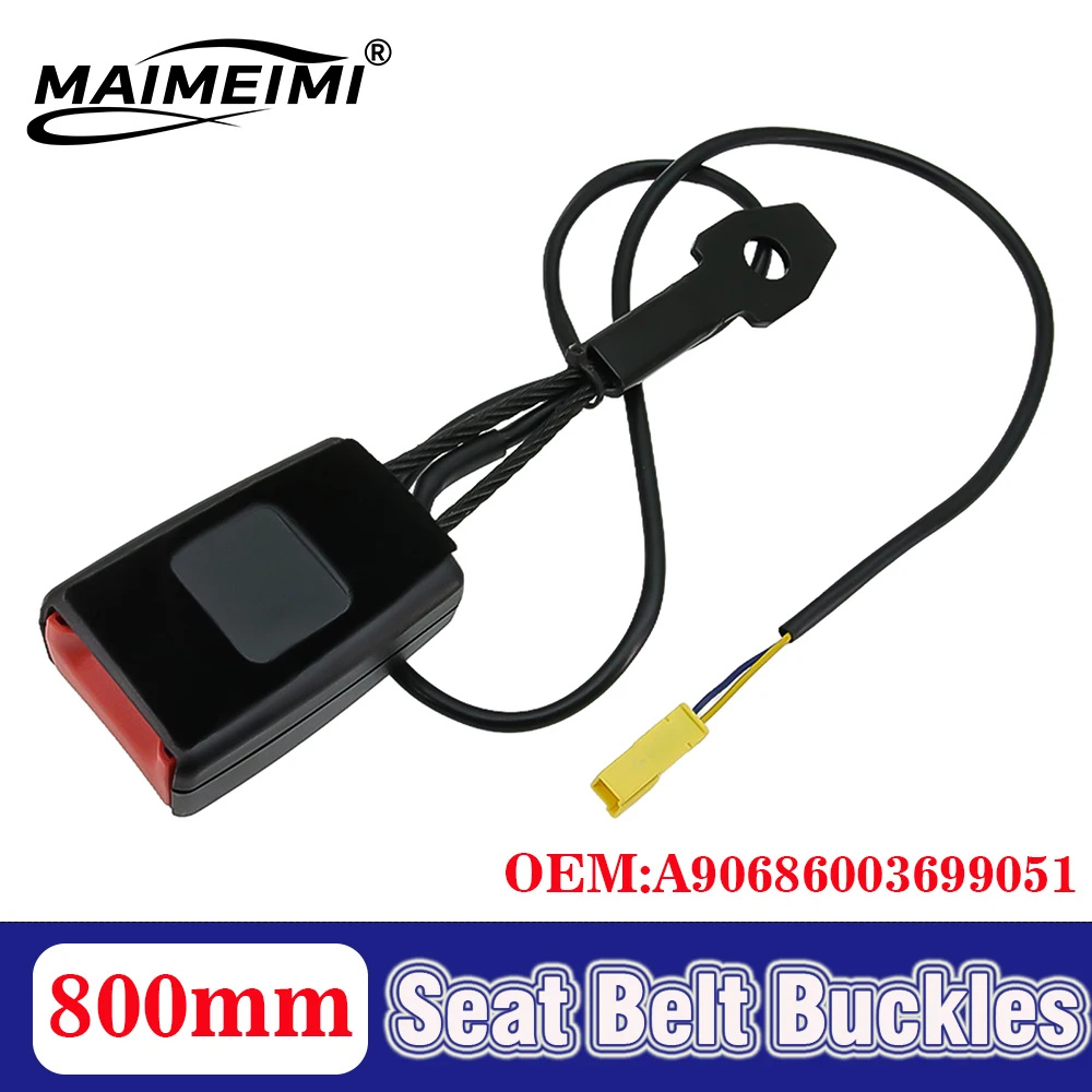 

800mm Car Seat Belt Clip Extension Plug Connector Front Seat Belt Buckles Left/Right For Mercedes-Benz UPTO 2018 A90686003699051
