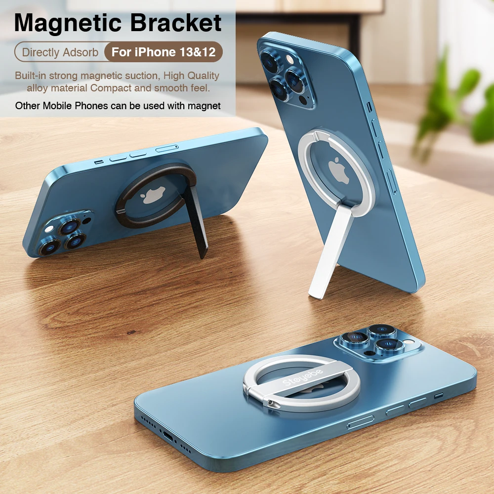 Magsafe magnetic suction desktop stand is suitable for iPhone 12/13 back mount folding support mobile phone magnetic suction sta