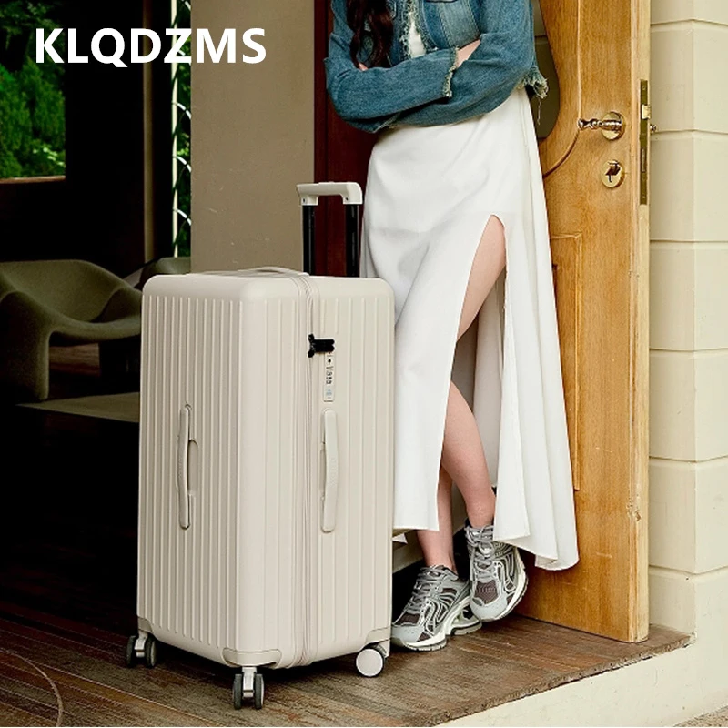 

KLQDZMS ABS+PC Luggage 20"24"26"28"30 Inch Large Capacity Trolley Case Men's Boarding Box Women's Universal Rolling Suitcase