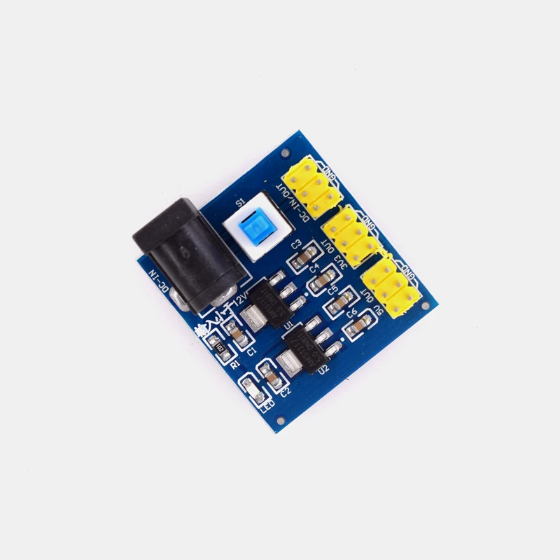 DC-DC Buck Voltage Conversion Module 12V To 3.3/5/12V Step-down Power Supply Module Multi-Output Board W/ Power Indicator Light