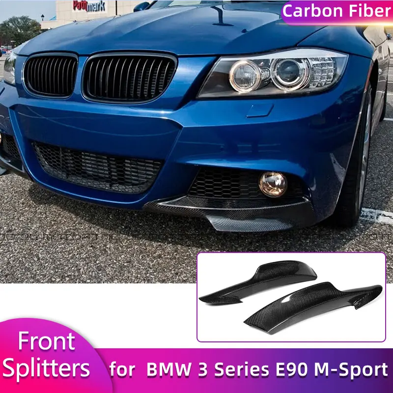 

Carbon Fiber Front Bumper Splitters for BMW 3 Series E90 M-Sport LCI 2008-2012 Car Racing Front Splitter Apron Flaps Body Kits