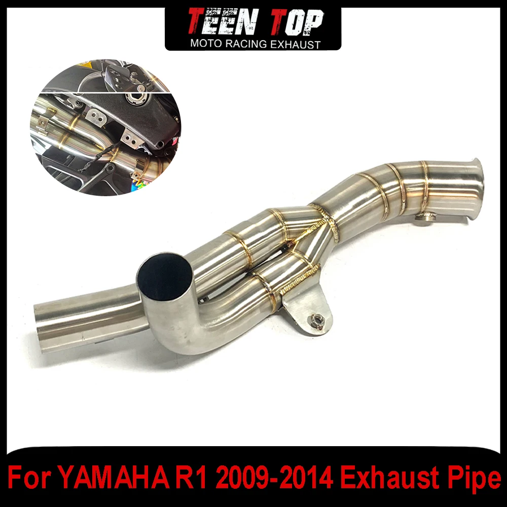 Moto Bike Exhaust Middle Link Pipe Escape For YAMAHA R1 Decat Pipe Connect Tube Motorcycle Oringinal Exhaust R1 Pipe