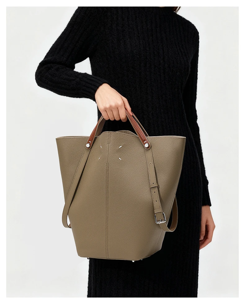 Aidanni Echtleder-Beuteltasche für Damen, Neuheit 2026, Große Kapazität, Pendler-Schulter- und Handtasche – Detail 2