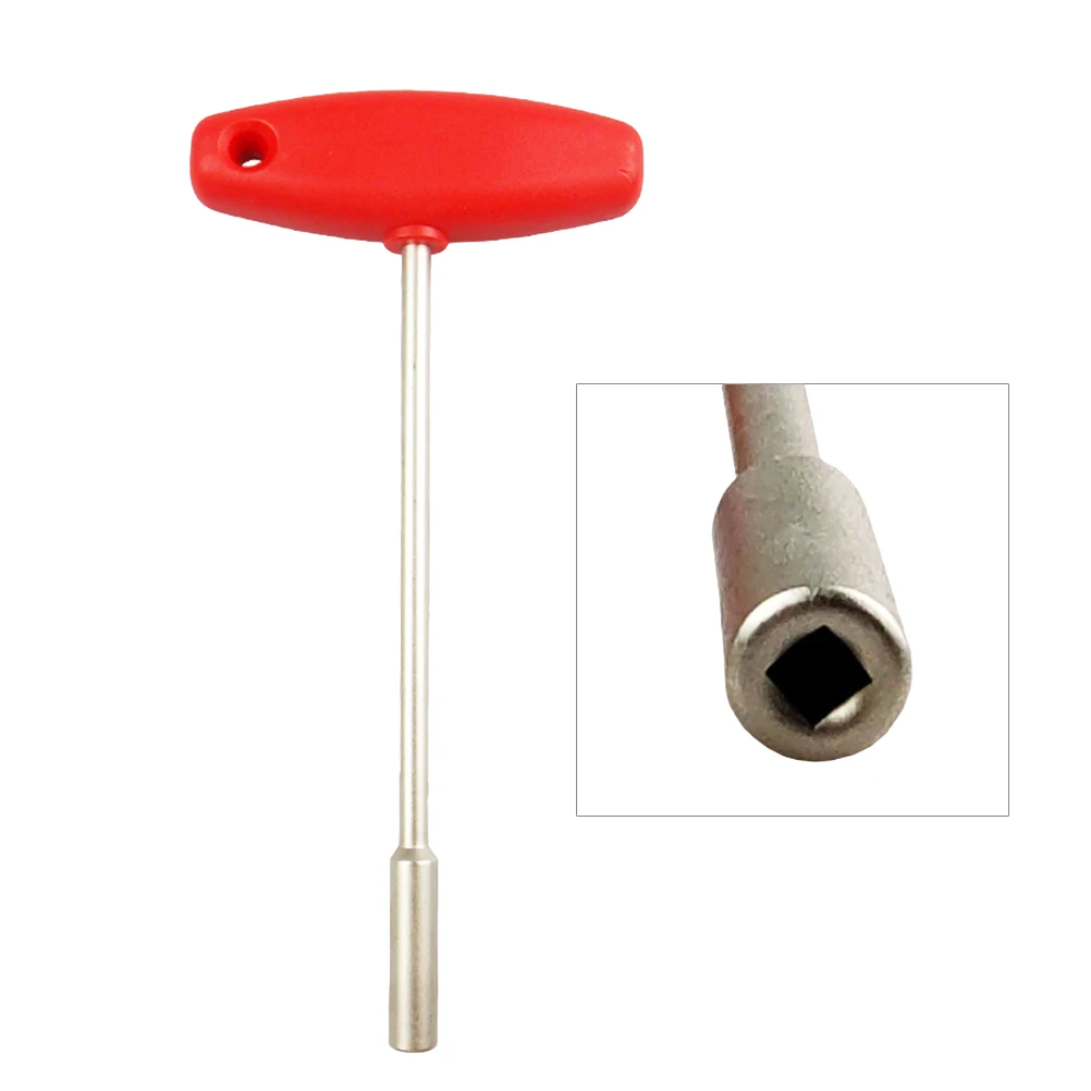 

T Shape Sleeve Spanner 3.2Mm Square Hole Wire Tightener Tool For Bike Spoke Adjustment Sturdy Durable Wrench Hand Tool