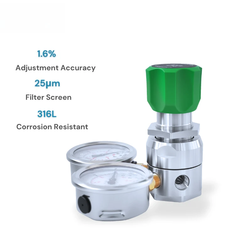 stainless steel 316L high pressure diaphragm corrosion-resistant precision adjustment pressure reducing valve water 1/4
