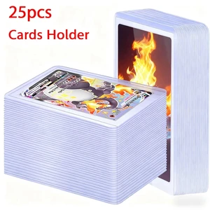 25pcs Card Sleeves Holder Game Cards PVC Hard Plastic Toy For Protectors Trading Storage Gift 3 x 4inches