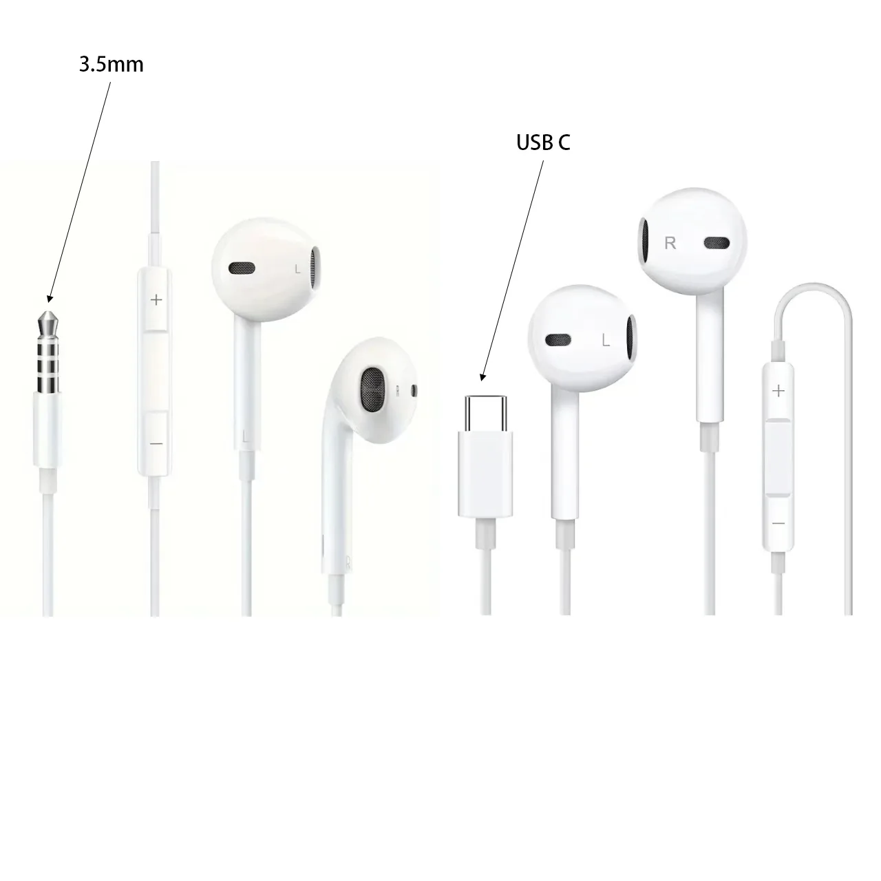 Escolha Fones de Ouvido com Fio Tipo-C Digital / Jack de 3,5mm, Headset HiFi com Graves Profundos e Microfone para Telefone e PC