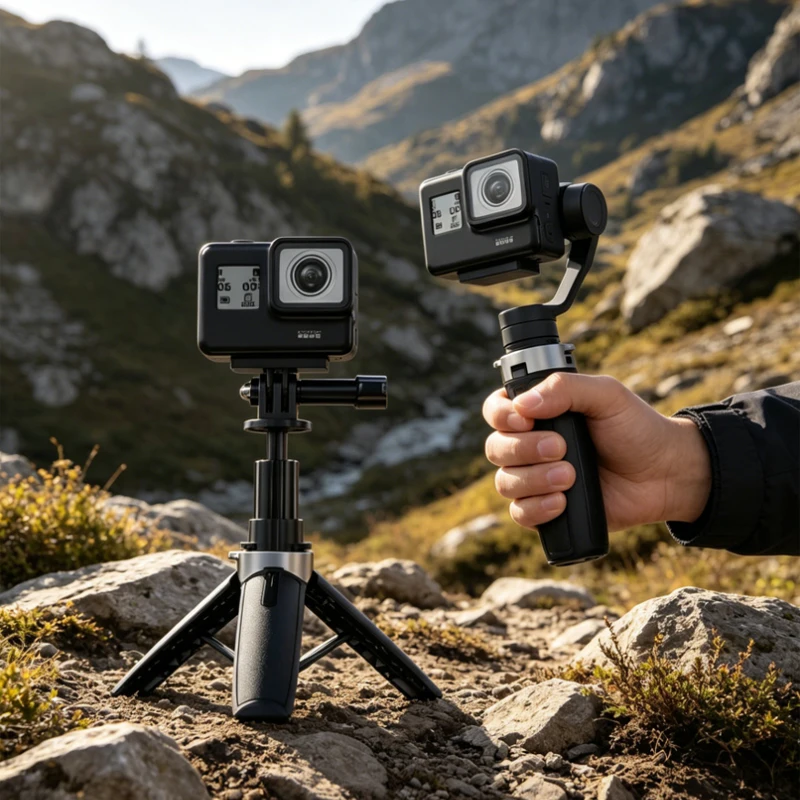Mini Rozkładany Statyw Składany Statyw Przenośny Monopod do Go Pro Hero 13 12 11 Black Session Osmo Action Camera Akcesorium do Vlogowania — zdjęcie 5