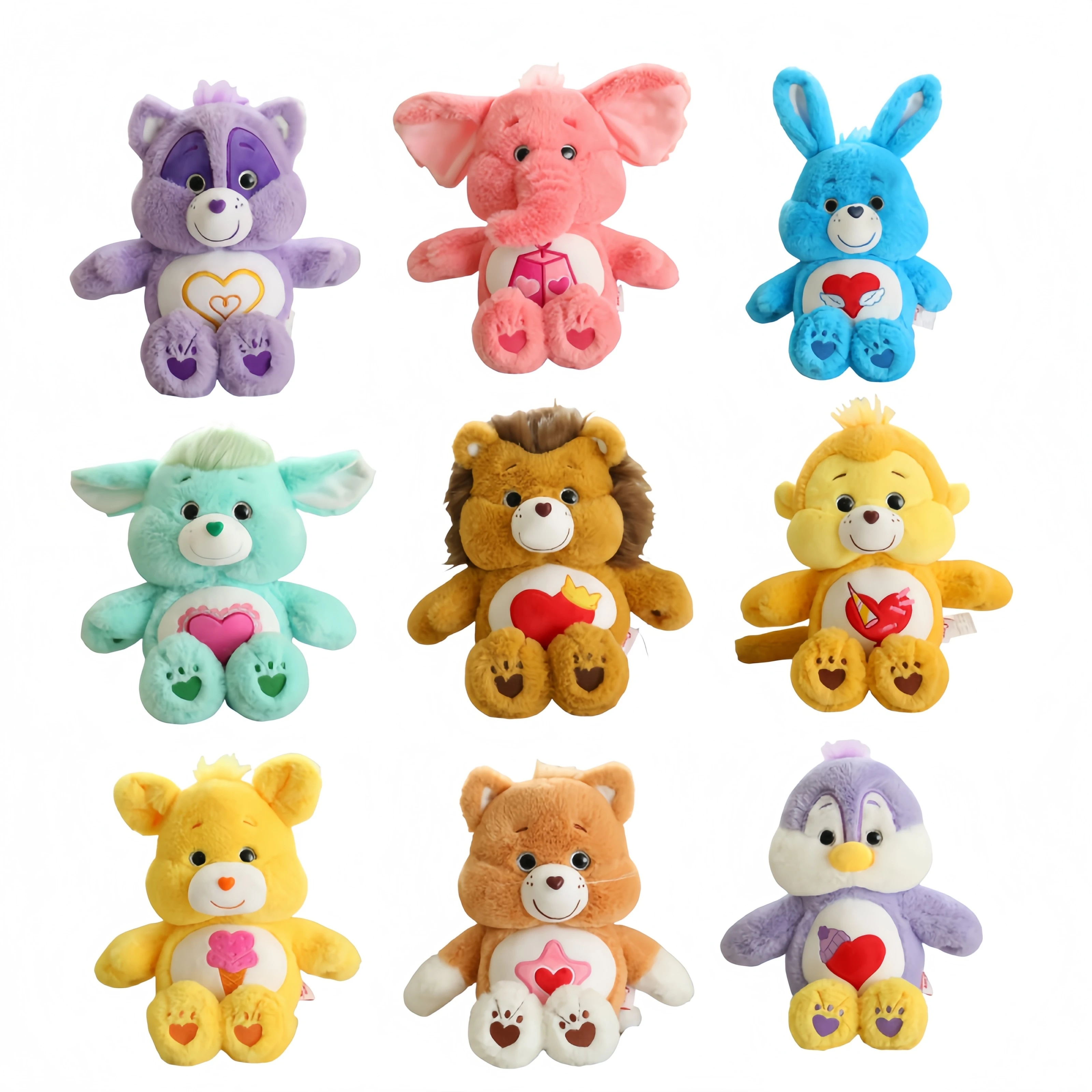 

33cm Animal Series Care Bear Plush Toy Anime Bear Stuffed Doll Kawaii Room Decor Lovely Bear Gifts Birthday Present for Kids