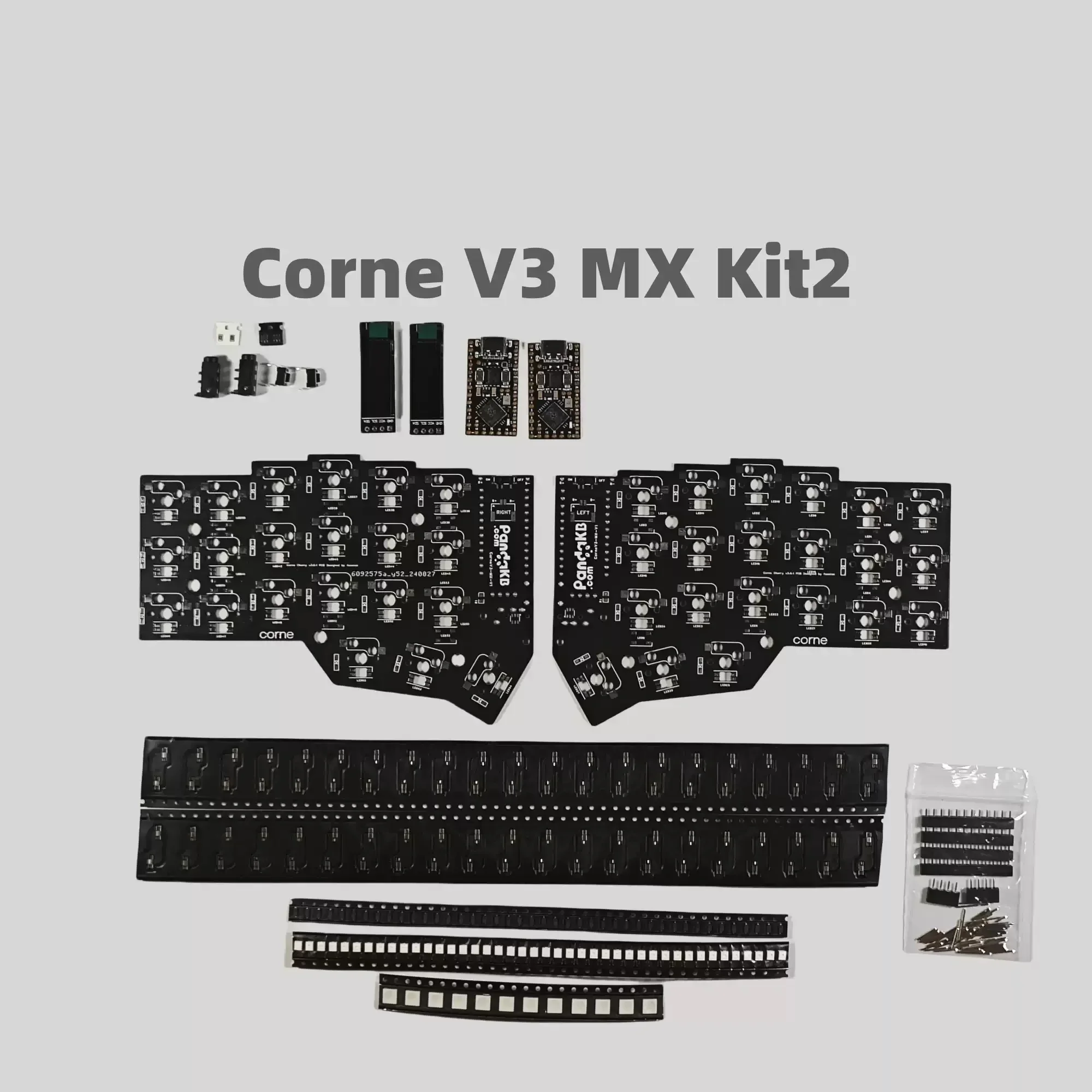 Płytka pozycjonująca PCB klawiatury Corne V3, PCB Corne Mx Choc Crkbd, akcesoria dla graczy PC i laptopów do samodzielnego montażu (split kit) z możliwością personalizacji.