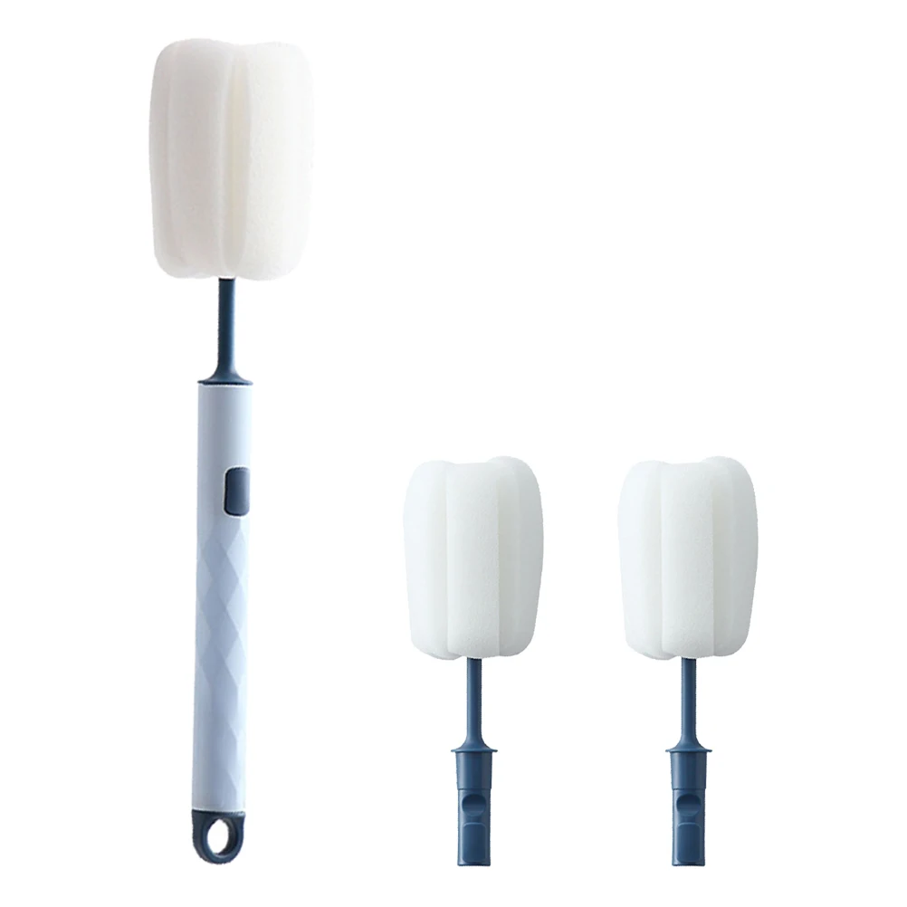 

Sponge Bottle Brush Set Powerful Decontamination Practical Cleaning Water Bottles Cup Brush Removable Sponge Head