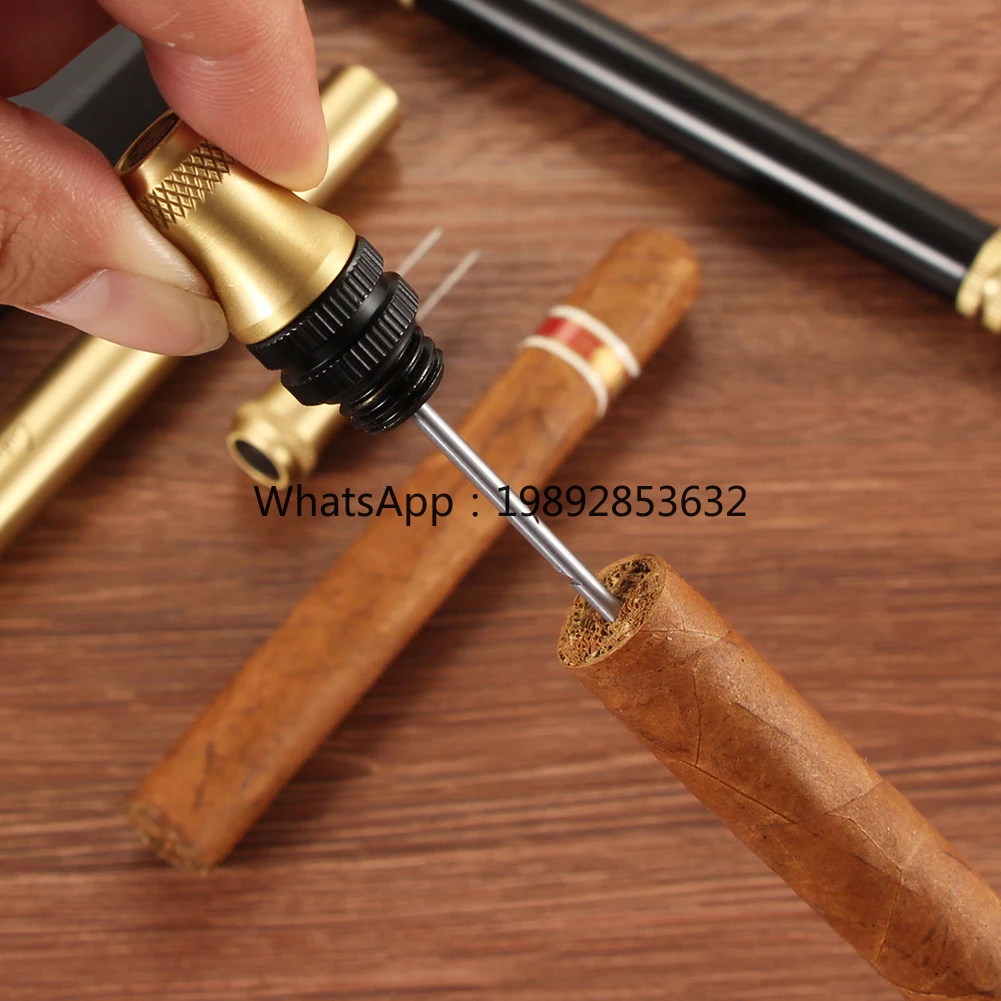 Galiner Metal Cigar Punch Cutter Detachable Cigar Needle Puncher Smoking Accessories Portable Cigar Draw Enhancer Tool