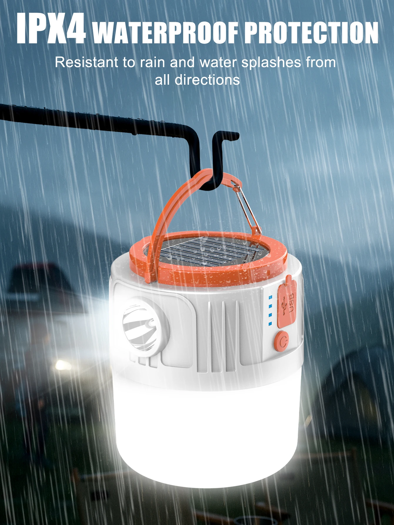 1pc Solar Led Camping Light,So - Power Outage Light recension och pris