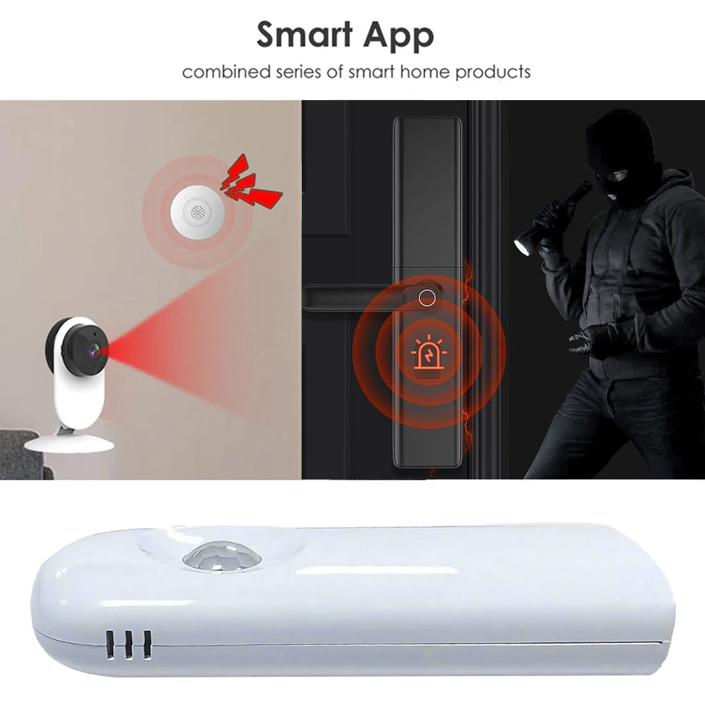 Tuya Smart WIFI Multifunctional Sensor 2 in 1 PIR Human Motion Sensor Door Window Switch Detector Works for Alexa Google Home