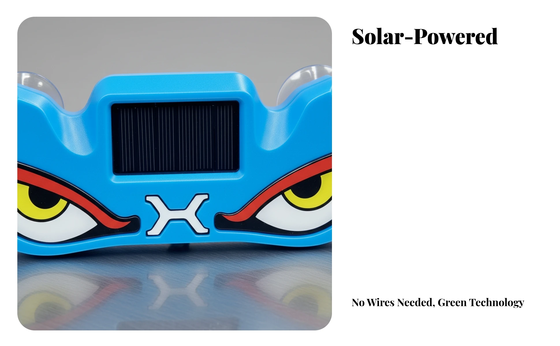 Evil-eye Shaped Suction Cup Car Light Solar Ambient Lighting for Automobile Cabin Personalization