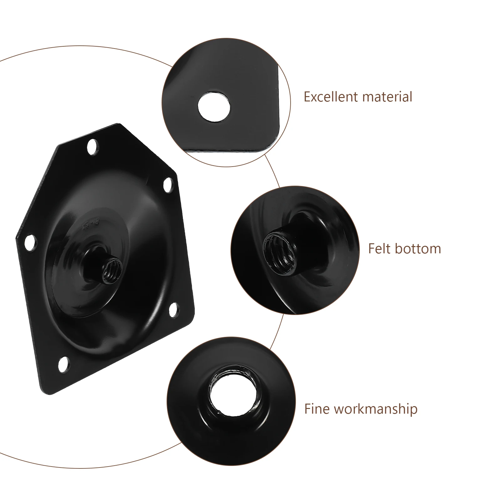 

8pcs Furniture Leg Mounting Plates Angled Slope Legs Connectors Bench Table Accessories Hardware Fasteners for Sofa