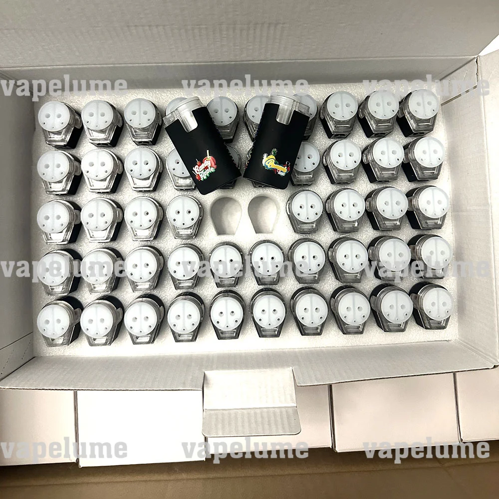 Двойная одноразовая ручка Muahmeds для вейпа, пустая электрическая сигарета, USB-зарядка, машина для предварительного нагрева пары, упаковка, 1 + 1 мл, витрина