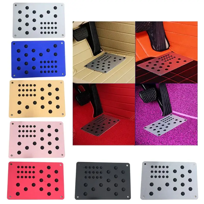 Car SUV Floor Mat Foot Heel Scuff Plate Non-slip Carpet Patch Automobile Alloy Wear Plate Anti-skid Pad