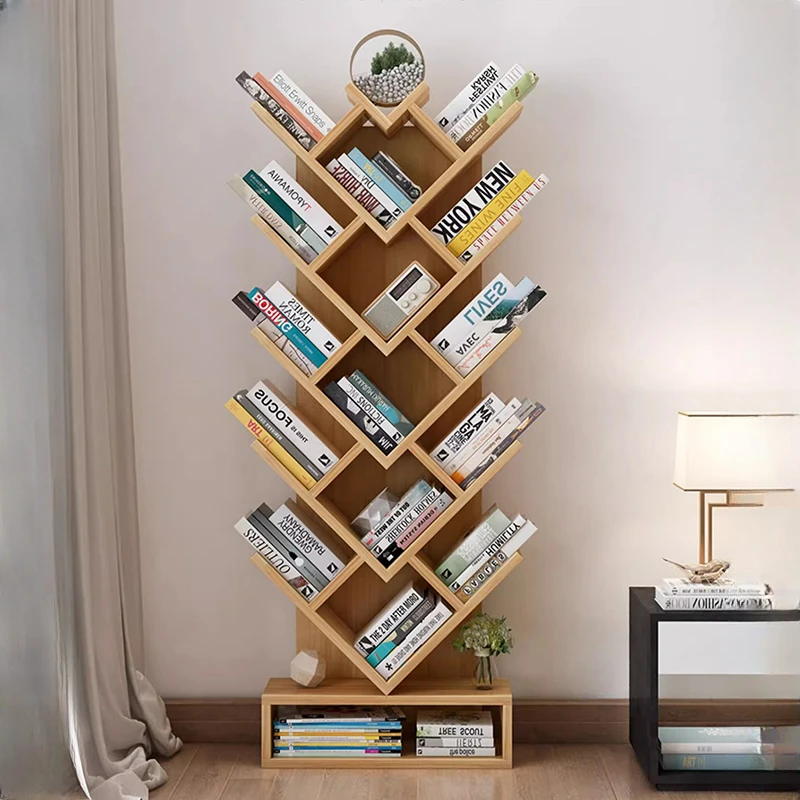 Heart Simple Display Kids Bookcase Floor Storage Tree Storage Shelf Small Bookshelf Living Room Estantes Home Furniture WKBS