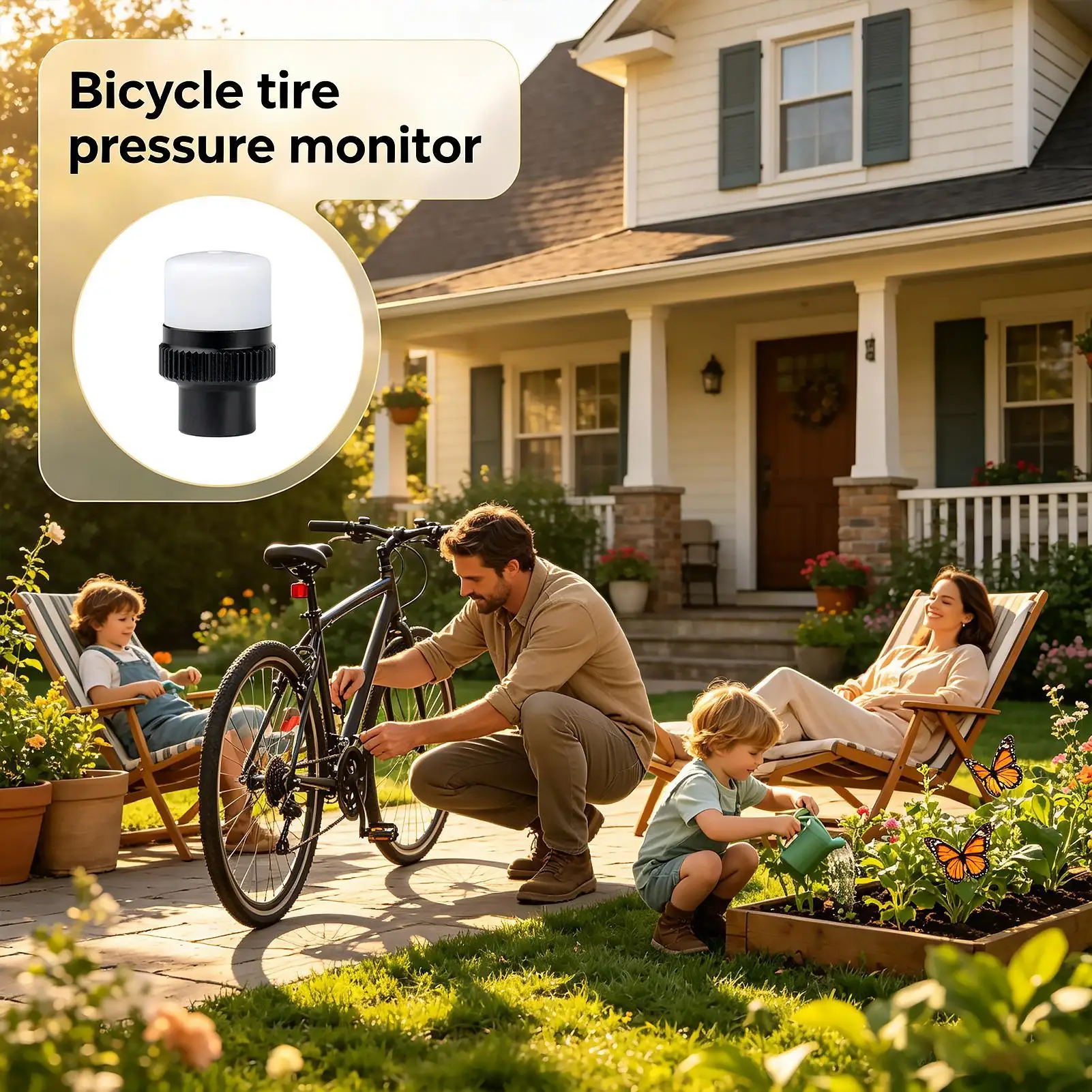 Tire Sensor Tool Professional Real-time Airtight Precise Bike Tire Deviation Monitor System For Adults Lovers Families Friends