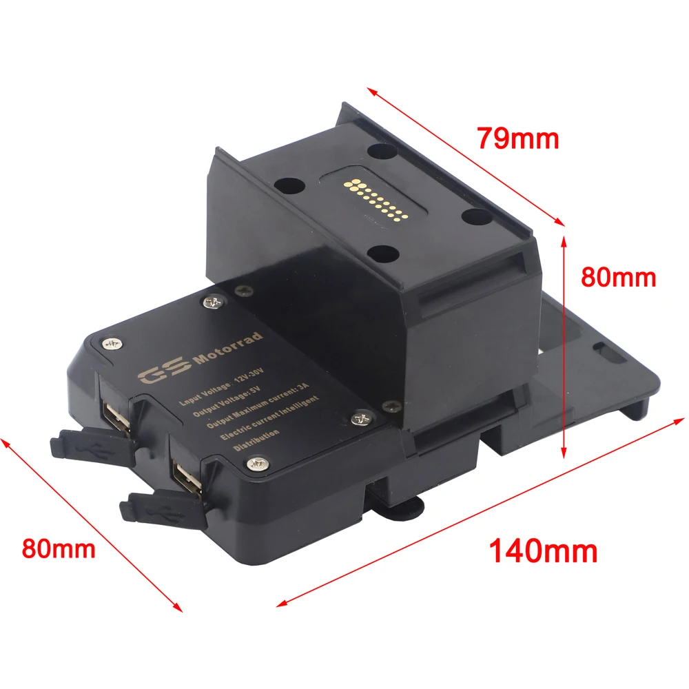 Black For BMW R1200RT 14-20 R1250RT 18-21 Navigation bracket GPS Navigator USB charger Phone Navigation holder R 1200 1250 RT 6