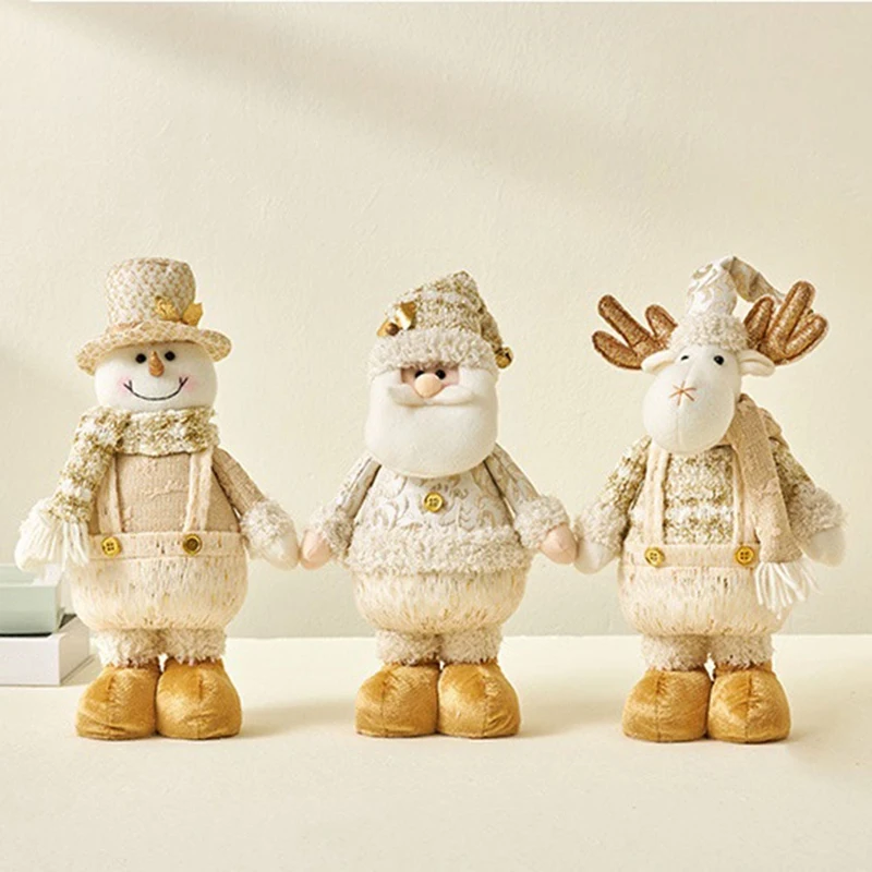 Santa Christmas Dolls Standing Figurines For Christmas Window Decoration Christmas Santa Dolls Figurine Holiday Decor A Durable