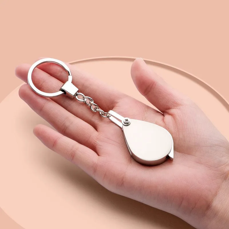 Pocket Magnifier 40x Jewelry Magnifier Mini Magnifier Keychain Jewelry Ring For reading Science Jewelry Hobby Books Coins