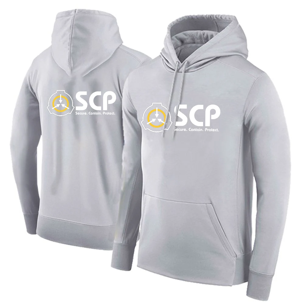 2024 Men SCP Foundation Secure Contain Protect Sweatshirt Spring and Autumn Casual Solid Color Pullover Hoodie Fashion Clothes