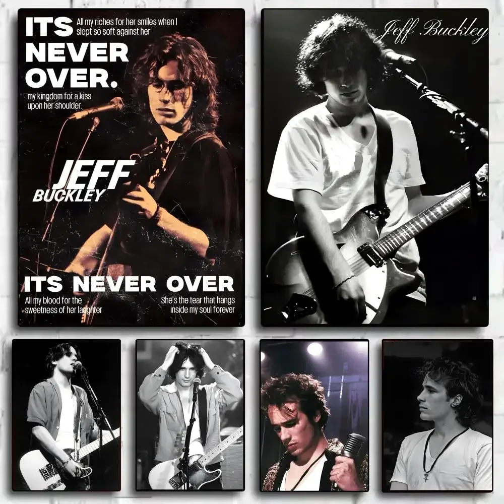 J-Jeff Buckley Poster Stickers HD Waterproof Painting Wall Art For Bedroom Living Room Home Decor Decoration Gift