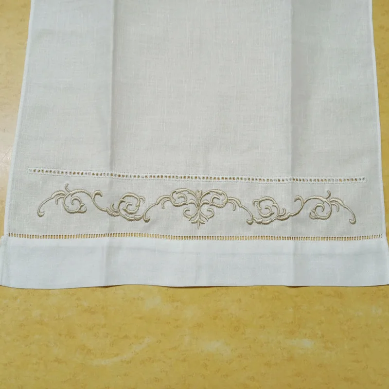 Set of 12 Handkerchiefs Towels White Linen Tea Towels 14