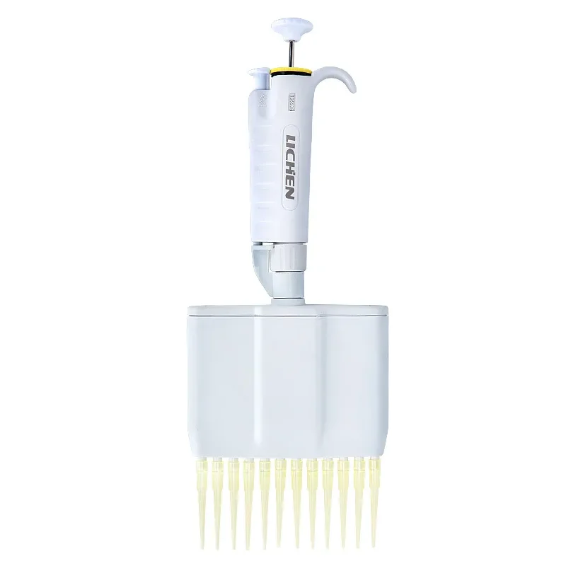 The entire disinfectable multi-channel adjustable pipette dispensing gun has 8 channels,  12 channels, and a row of ***