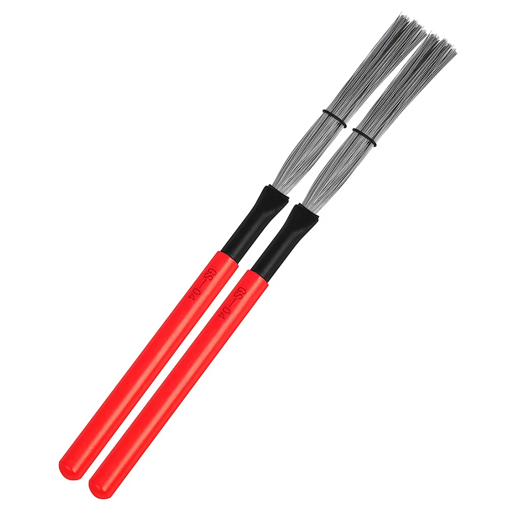 

1Pair Drum Wire Brushes Maple Wooden Handle Drum Brush Portable Tool for Percussion Instrument Beginner Kids Adults