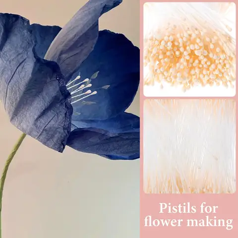 1 Bag Artificial Matte Flower Double Heads Handmade Flowers Stamens for Flower Making DIY Floral Craft Wedding Party