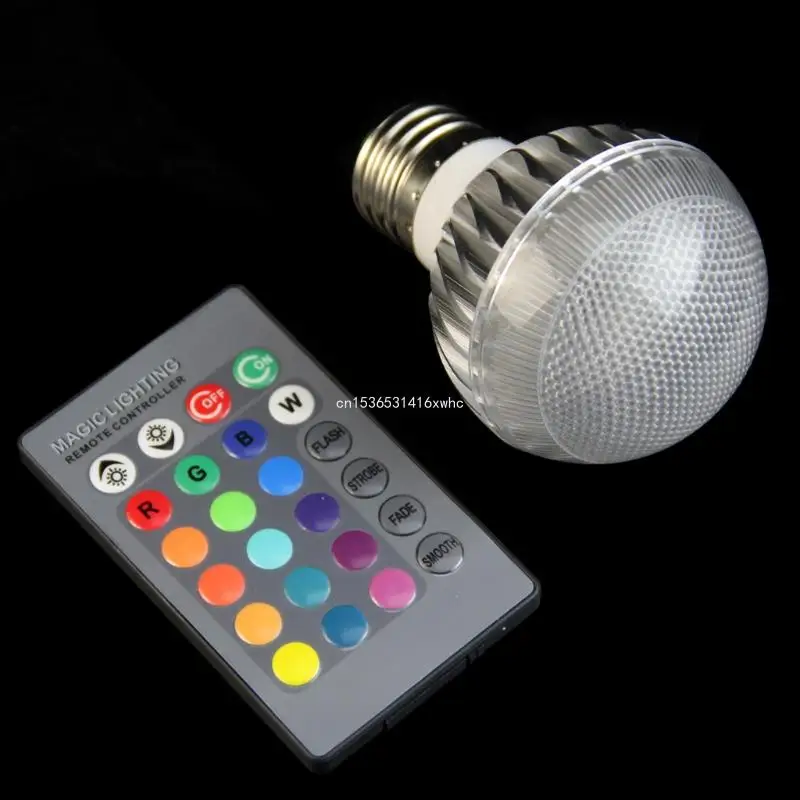 Dropship E27 LED RGB Lamp Spotlight Bulb 220V Bombillas LED 15W Remote Control Led Bulb 85-265V Dimmable Light Bulb