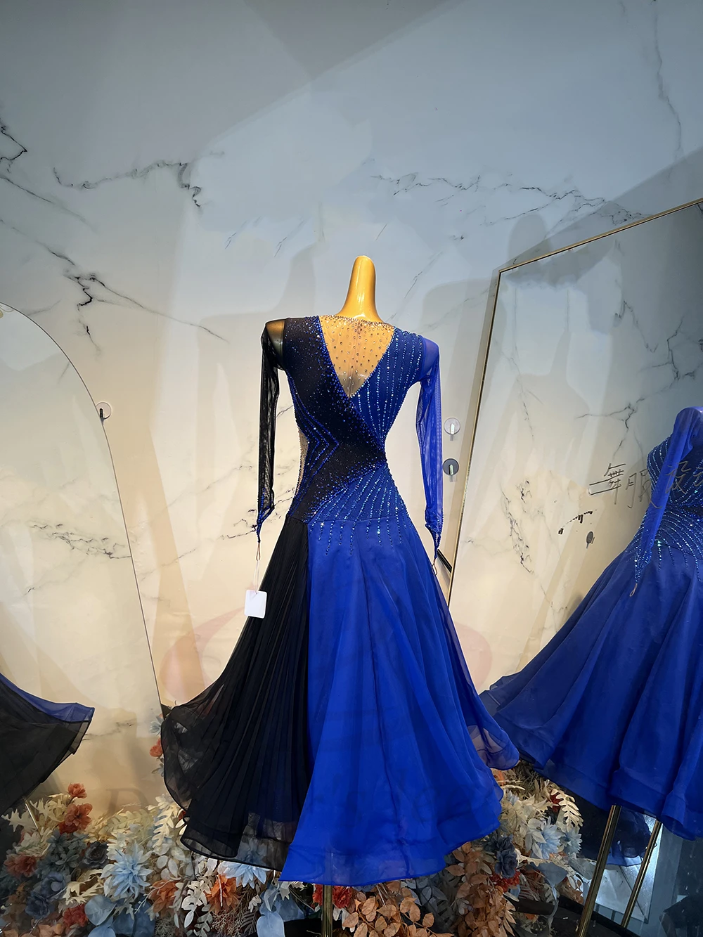 ラテンダンス衣装 AB ストーン女性大人子供ハイエンドカスタマイズされたグラデーション 2 色スプライシングサンバパフォーマンスドレス